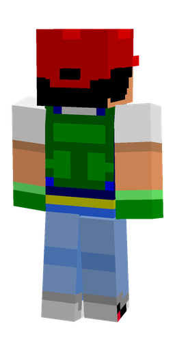 Blue skin: body, back render