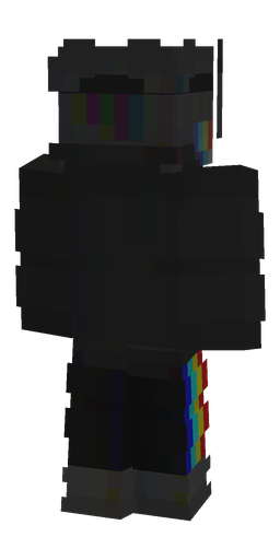 Black skin: body, back render