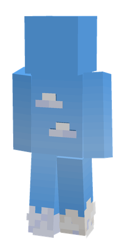 Blue skin: body, back render