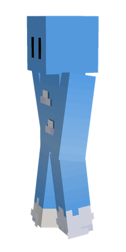 Blue skin: body, left side render