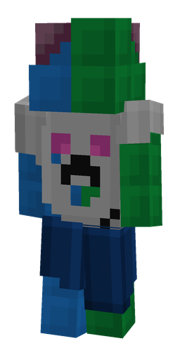 Blue skin: body, back render