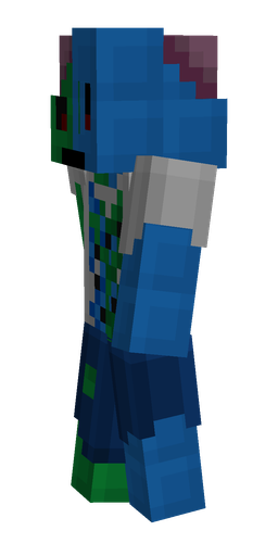 Blue skin: body, left side render
