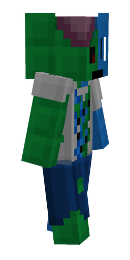 Blue skin: body, right side render
