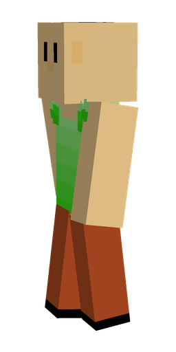 Brown skin: body, left side render