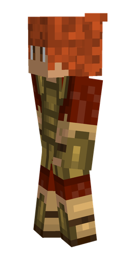 Brown skin: body, left side render