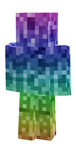 Blue skin: body, back render