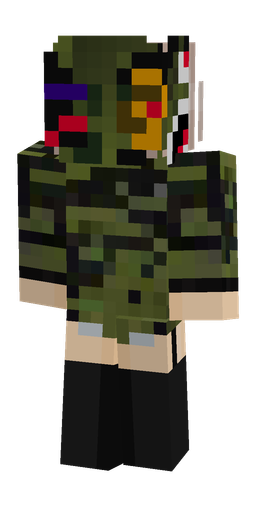 Black skin: body, back render