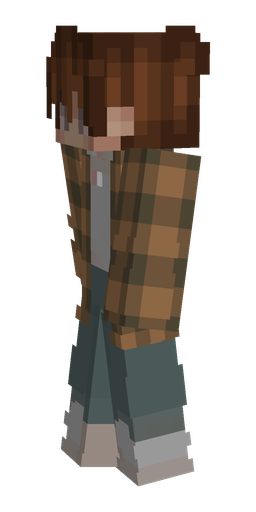 Brown skin: body, left side render