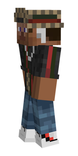 Black skin: body, left side render