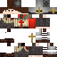 Black skin: raw texture render