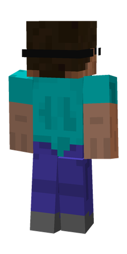 Black skin: body, back render
