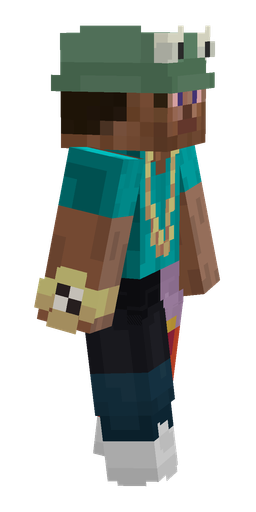 Blue skin: body, right side render