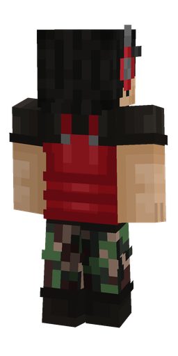 Black skin: body, back render