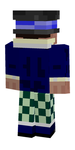 Black skin: body, back render
