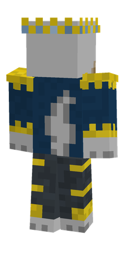 Blue skin: body, back render