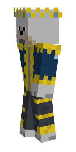 Blue skin: body, left side render