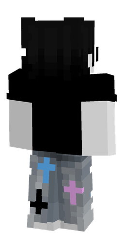 Black skin: body, back render