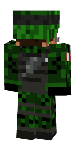 Black skin: body, back render