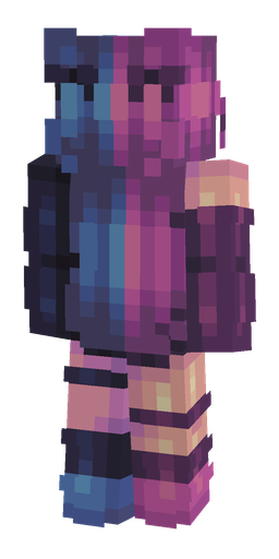 Blue skin: body, back render