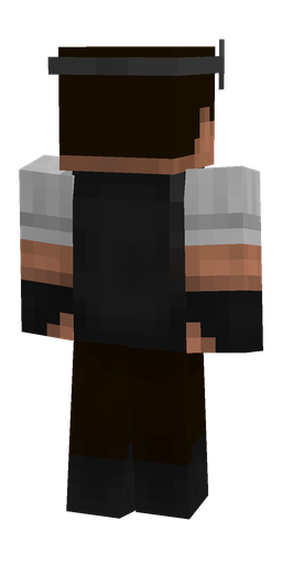 Black skin: body, back render