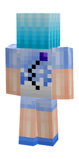 Blue skin: body, back render