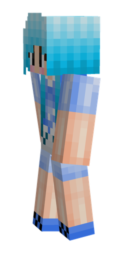Blue skin: body, left side render