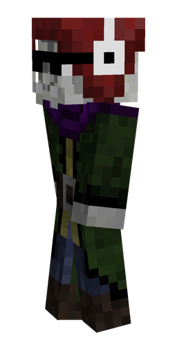 Black skin: body, left side render
