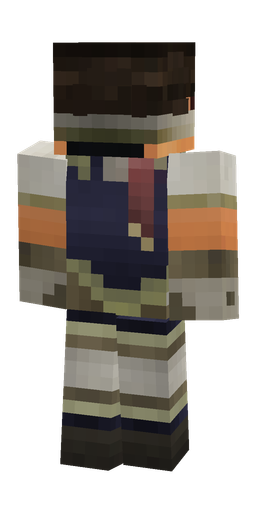 Black skin: body, back render