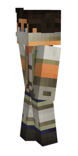Black skin: body, left side render