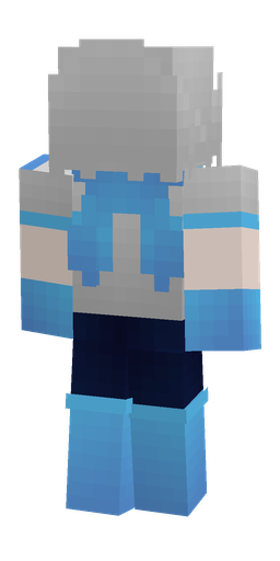 Blue skin: body, back render