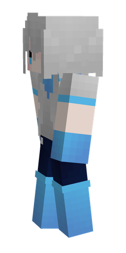 Blue skin: body, left side render