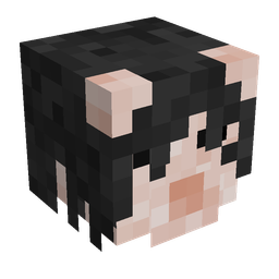 Black skin: head render