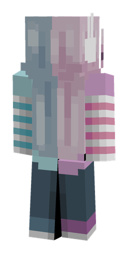 Blue skin: body, back render
