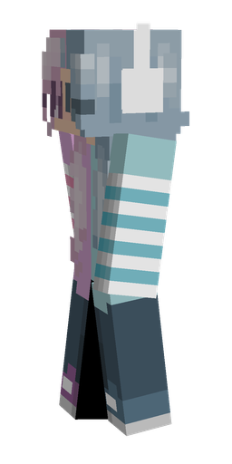 Blue skin: body, left side render