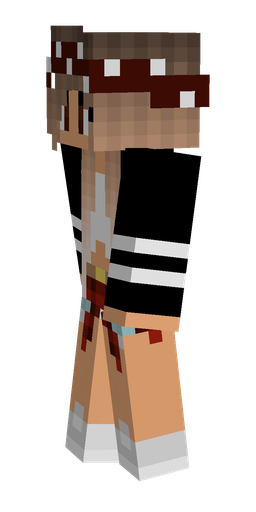Black skin: body, left side render