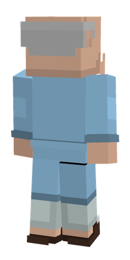 Blue skin: body, back render