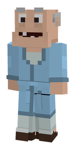 Blue skin: body, front render