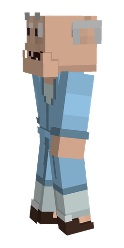 Blue skin: body, left side render