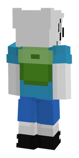 Black skin: body, back render
