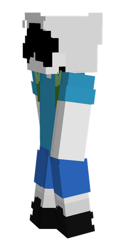 Black skin: body, left side render