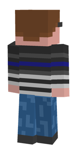 Black skin: body, back render