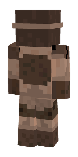 Brown skin: body, back render