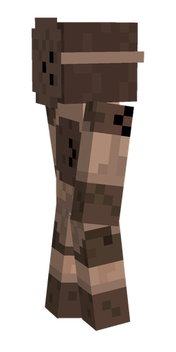 Brown skin: body, left side render