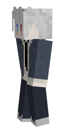 Blue skin: body, left side render