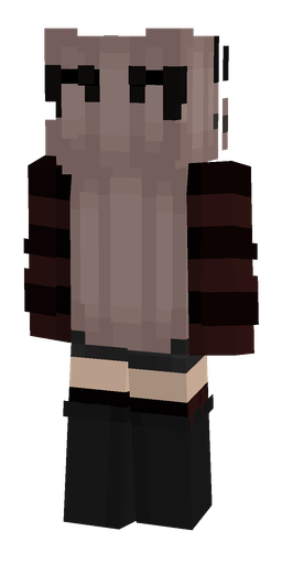 Black skin: body, back render