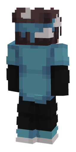 Black skin: body, back render