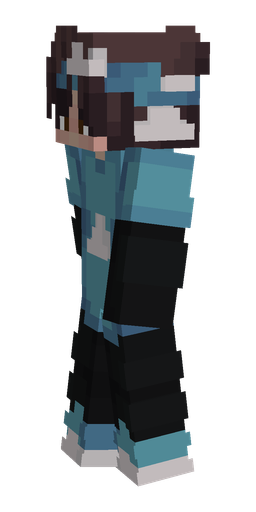 Black skin: body, left side render