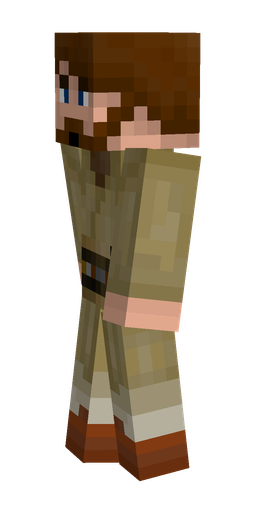Brown skin: body, left side render