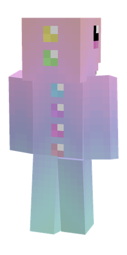 Blue skin: body, back render