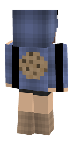 Blue skin: body, back render